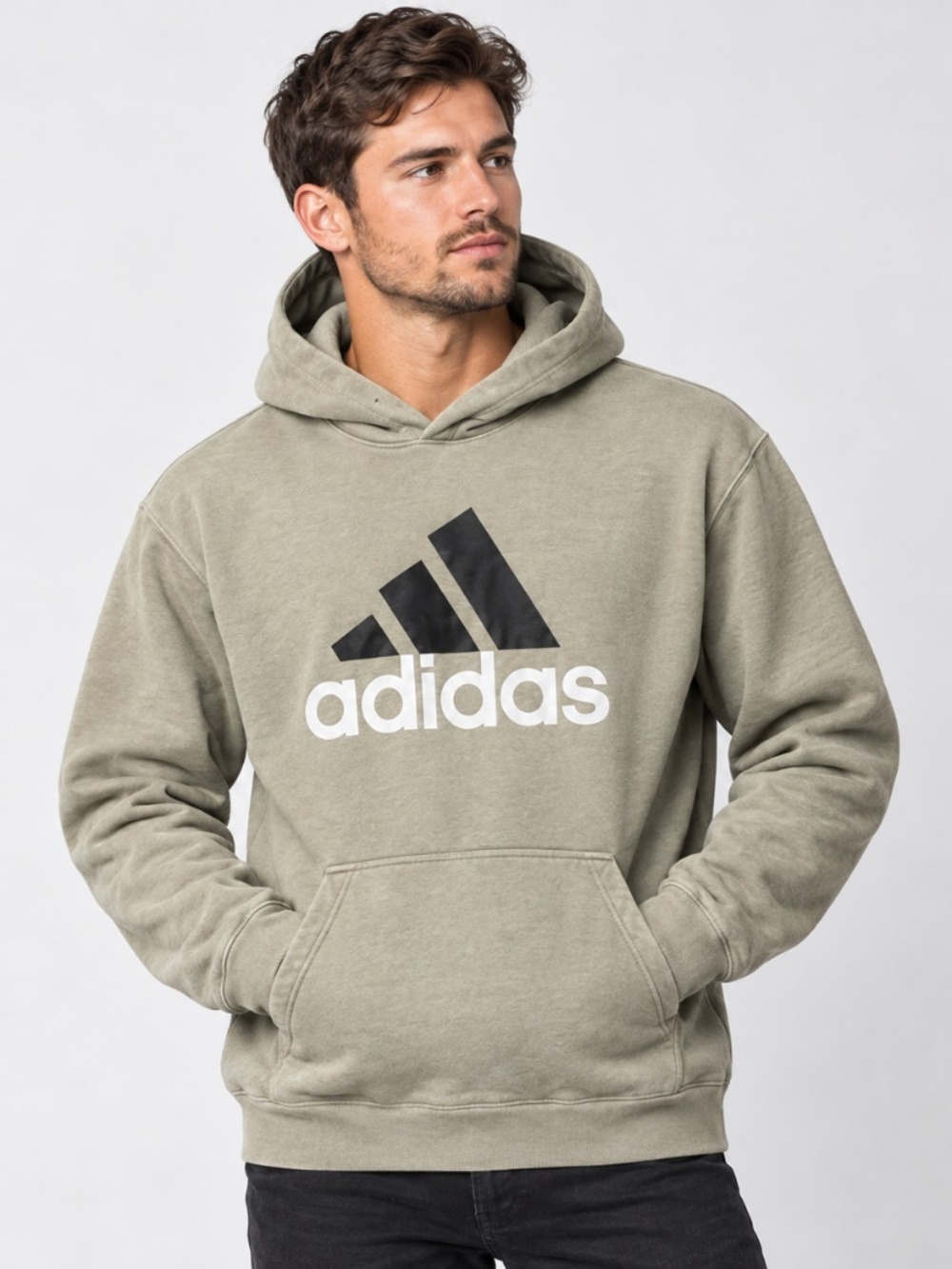 Mens Adidas Logo Hoodie Size Large